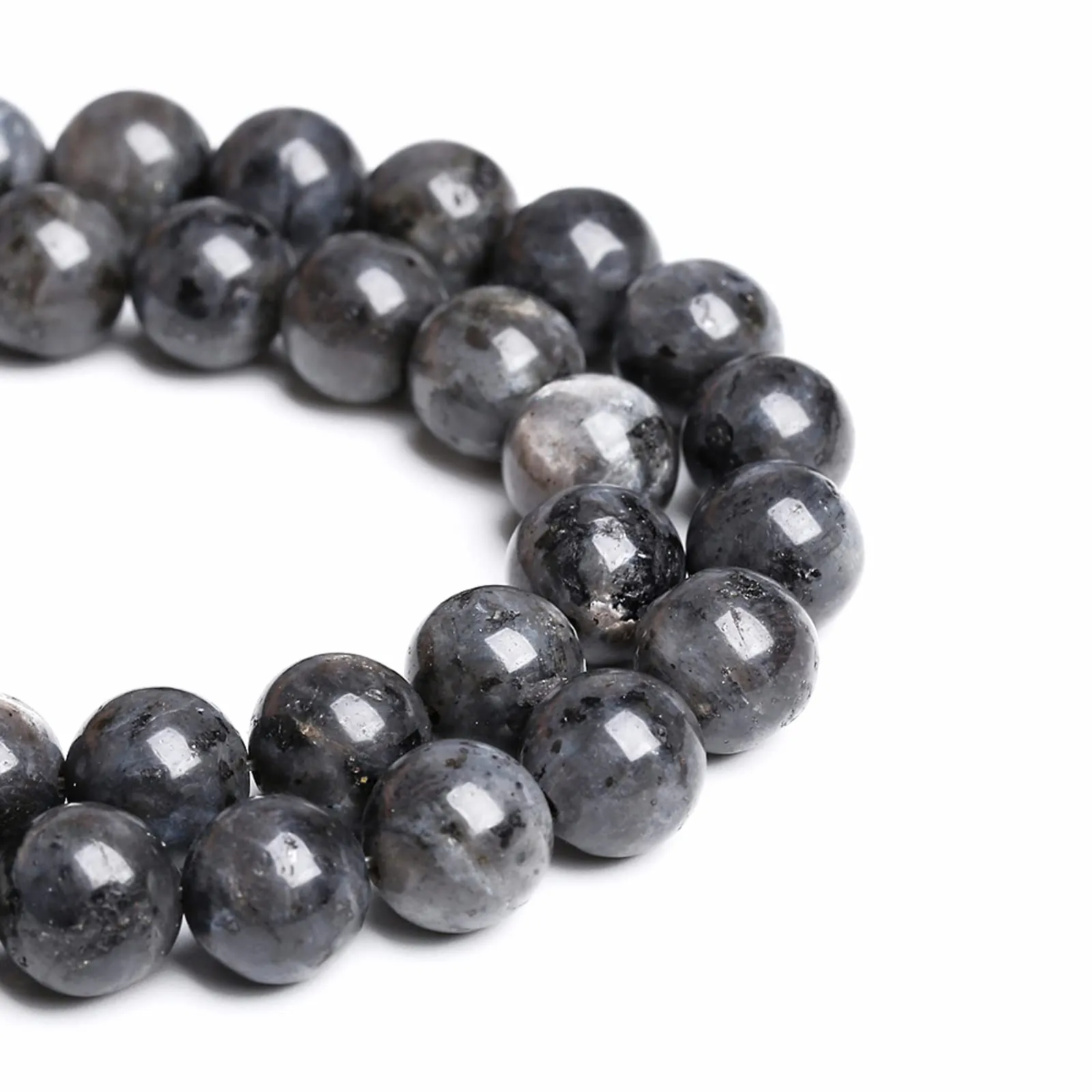 6MM 60PCS Natural Stone Black Labradorite Beads for Jewelry Making DIY Bracelet Energy Crystal Healing Power 6mm