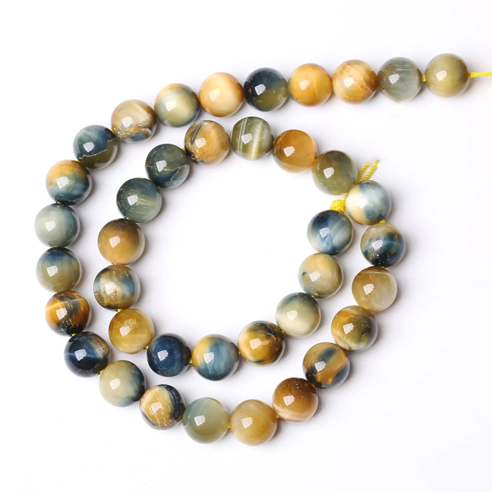 6mm 60PCS Natural Stone Dreamlike Blue Tiger Eye Beads for Jewelry Making DIY Bracelet Energy Crystal Healing Power 6mm