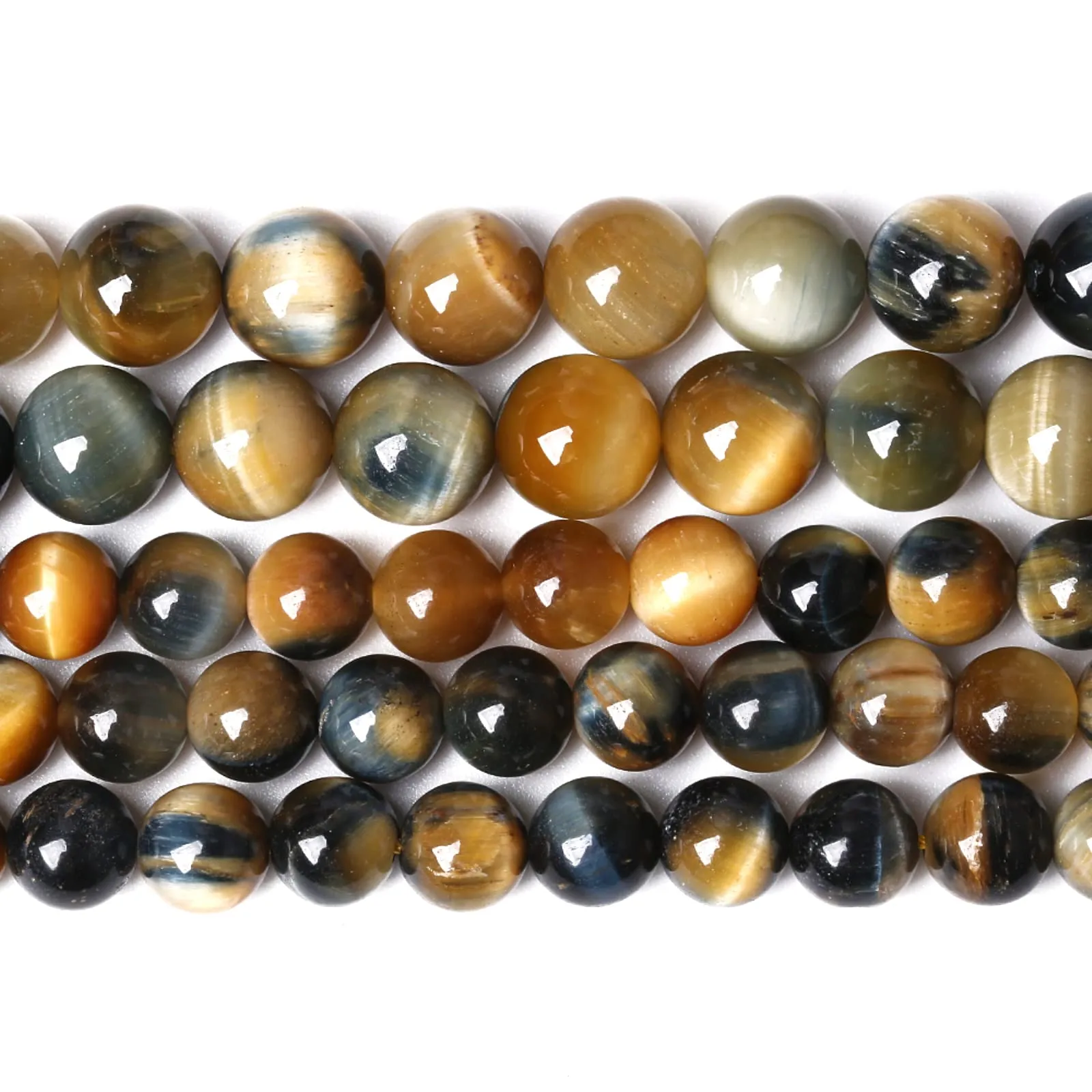 6mm 60PCS Natural Stone Dreamlike Blue Tiger Eye Beads for Jewelry Making DIY Bracelet Energy Crystal Healing Power 6mm