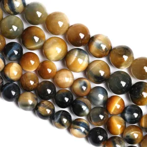 6mm 60PCS Natural Stone Dreamlike Blue Tiger Eye Beads for Jewelry Making DIY Bracelet Energy Crystal Healing Power 6mm