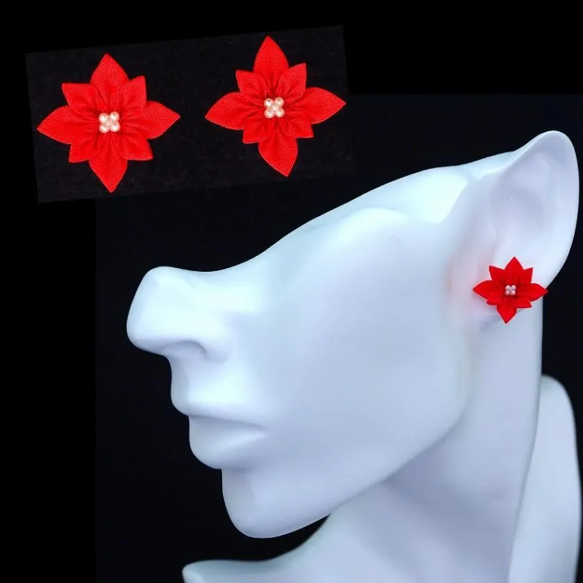 [ACCESSORY 4 PIECES] SCARLET (BROOCHES, CHAIN BRACELETS, EARRINGS, PENDANTS) | TSUMAMI KANZASHI