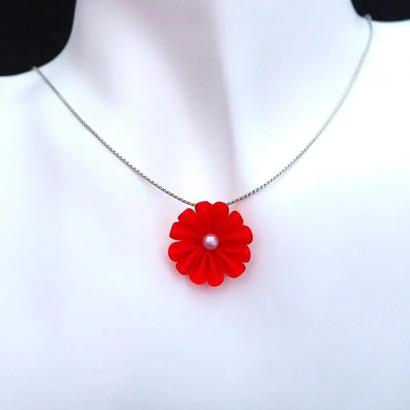 [ACCESSORY 4 PIECES] SCARLET (BROOCHES, CHAIN BRACELETS, EARRINGS, PENDANTS) | TSUMAMI KANZASHI