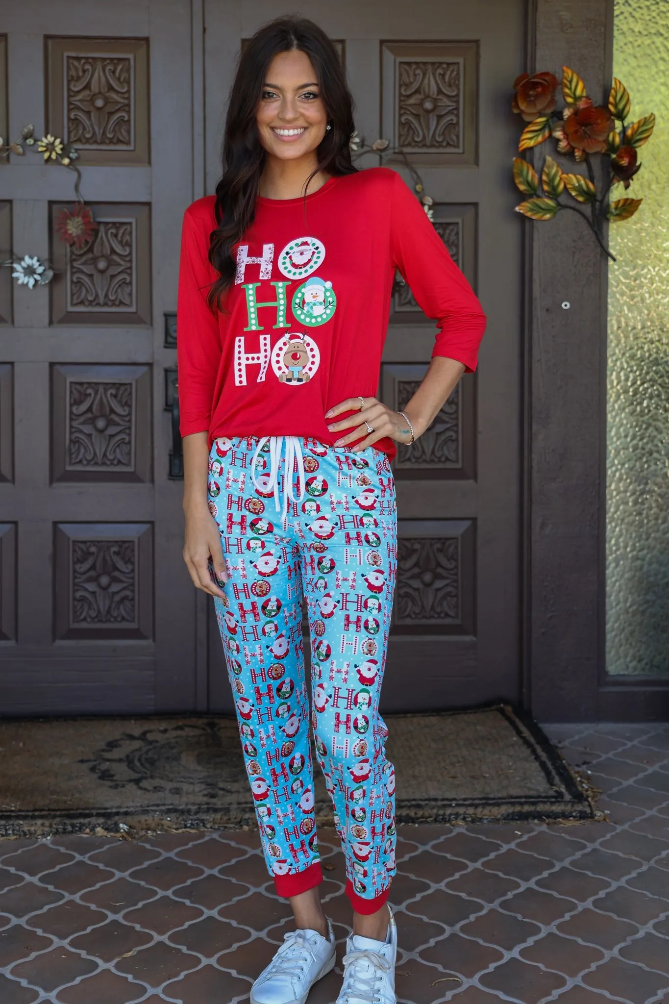 Amanda Blu & Co Christmas Ho Ho Ho Ladies Pajama Jogger Set
