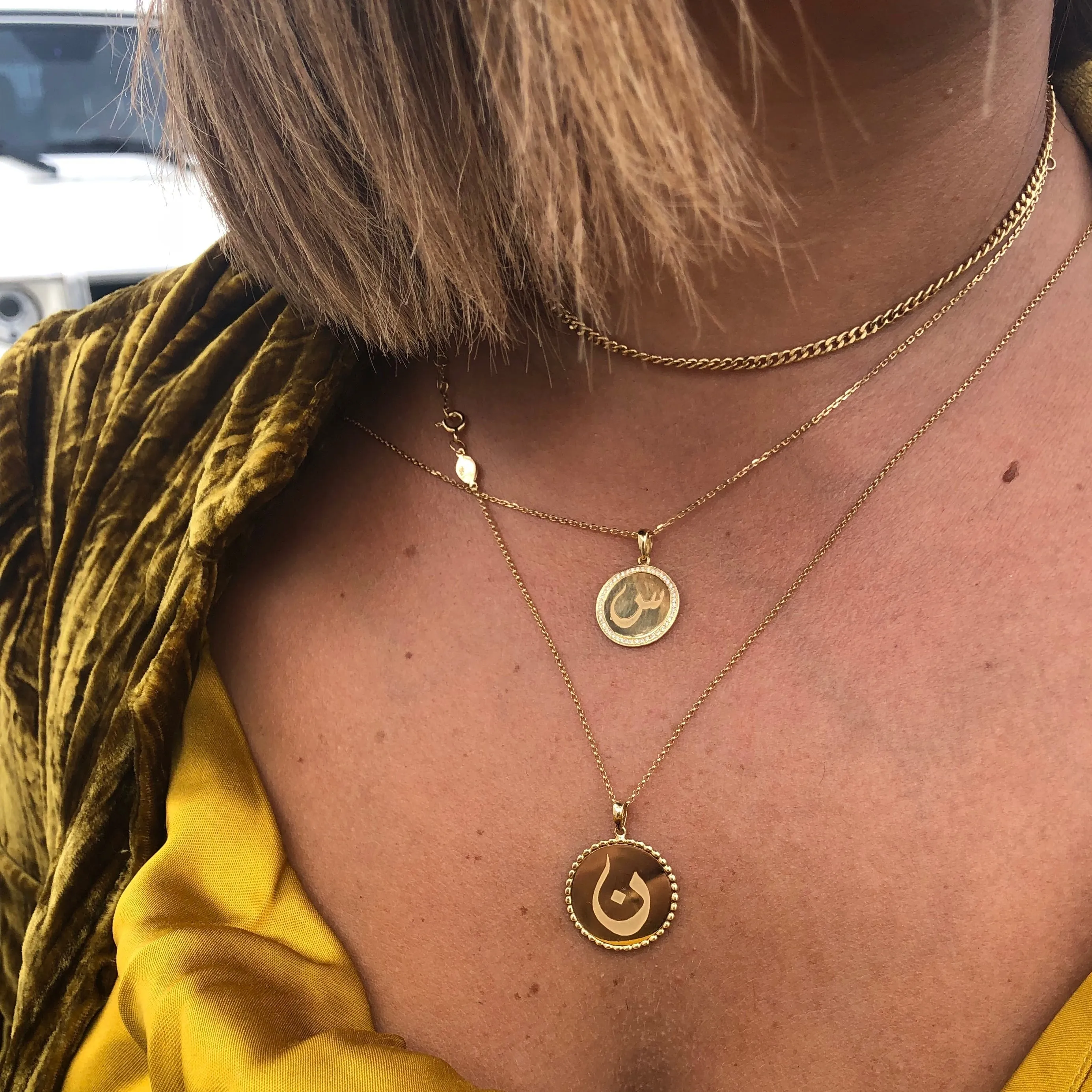 Bubbled Coin Necklace