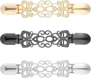 Cinch Clip 3PCS Vintage Waist Cincher Shirt Dress Cardigan Clips Tightener Clothes Back Cinch Sweater Shawl Pins Brooches Accessories 3 Modern Styles Waist Belt for Women Girls Clothing