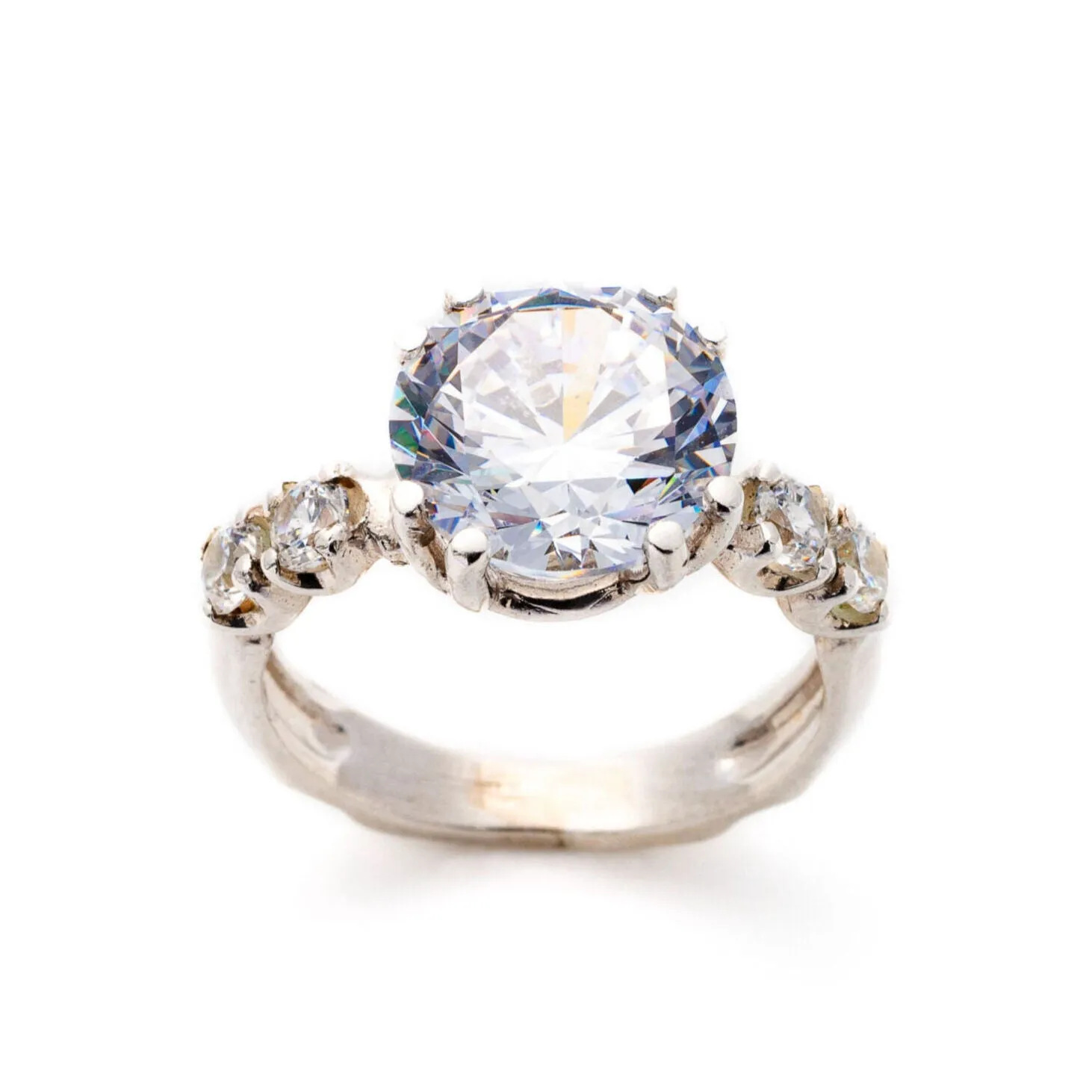 Diamond Engagement Ring - Sparkly Diamond Ring - Elegant Solitaire Ring