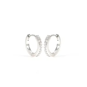 Eliasz & Ella Huggie Hoop Earrings - Silver