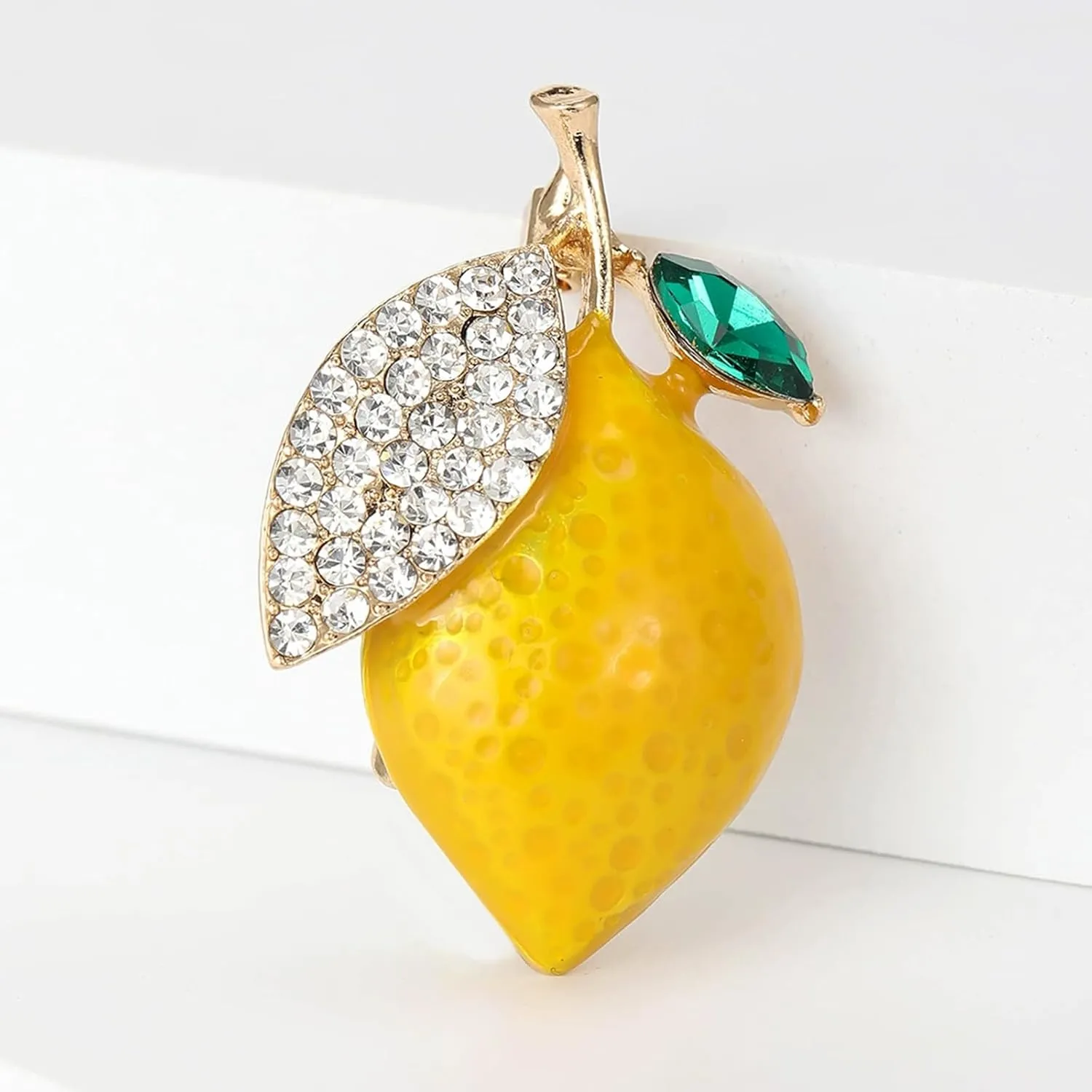 Enamel Fruit Brooch for Women Rhinestones Fruit Lapel Pin Elegant Fruit Brooches Jewelry Gift, Perfect for Dresses Hat Bag