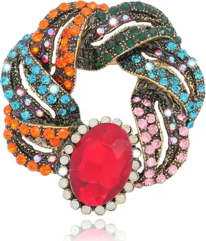 Flower Rhinestone Brooch Large Crystal Brooches for Women Pin Wedding Fashion Brooches Jewelry,Women Gift