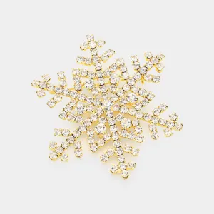 iLLASPARKZ Crystal Snowflake Pin Brooch