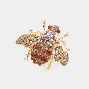 iLLASPARKZ Honey Bee Crystal Rhinestone Pin Brooch
