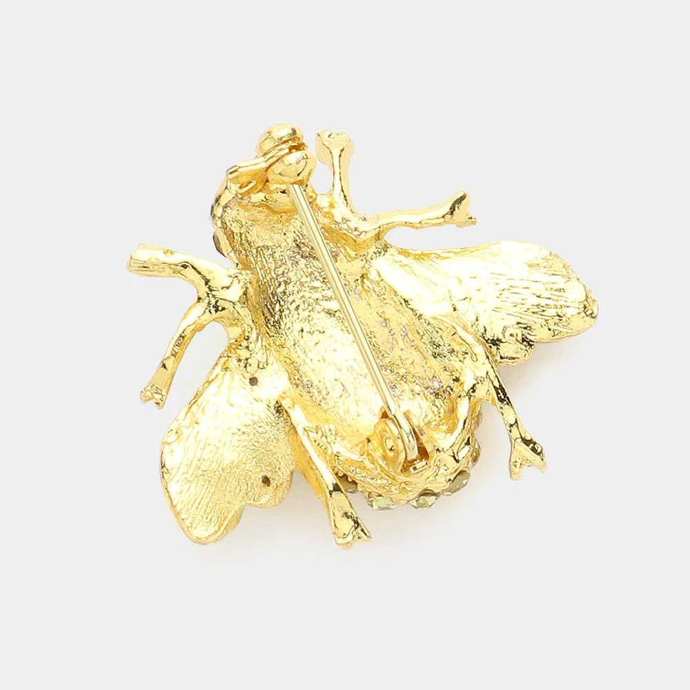 iLLASPARKZ Honey Bee Crystal Rhinestone Pin Brooch