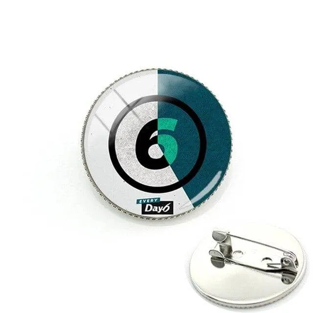 Korean Day6 Badges Brooch Remember Us Youth JAE SUNGJIN Photo Glass Cabochon Metal Pin Brooches Fans Gift DAY19