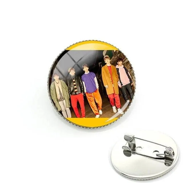 Korean Day6 Badges Brooch Remember Us Youth JAE SUNGJIN Photo Glass Cabochon Metal Pin Brooches Fans Gift DAY19