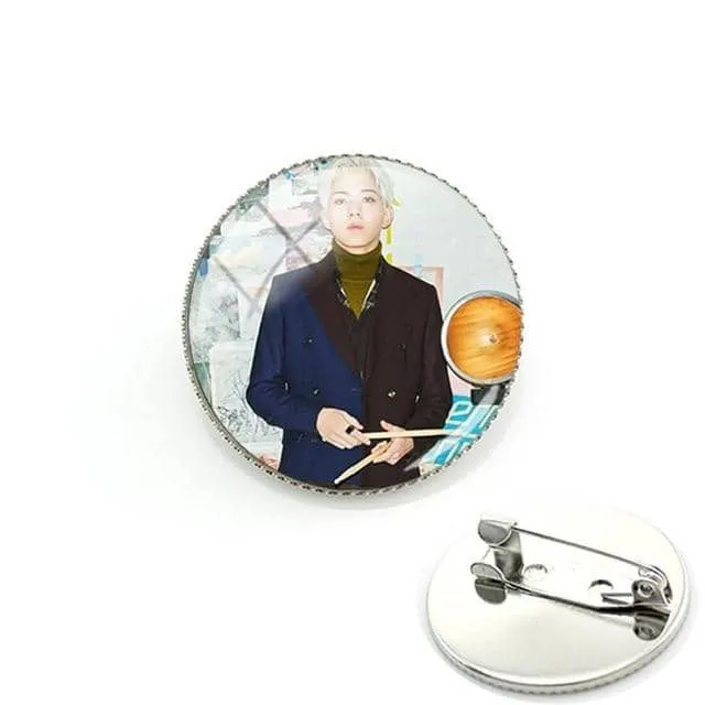 Korean Day6 Badges Brooch Remember Us Youth JAE SUNGJIN Photo Glass Cabochon Metal Pin Brooches Fans Gift DAY19