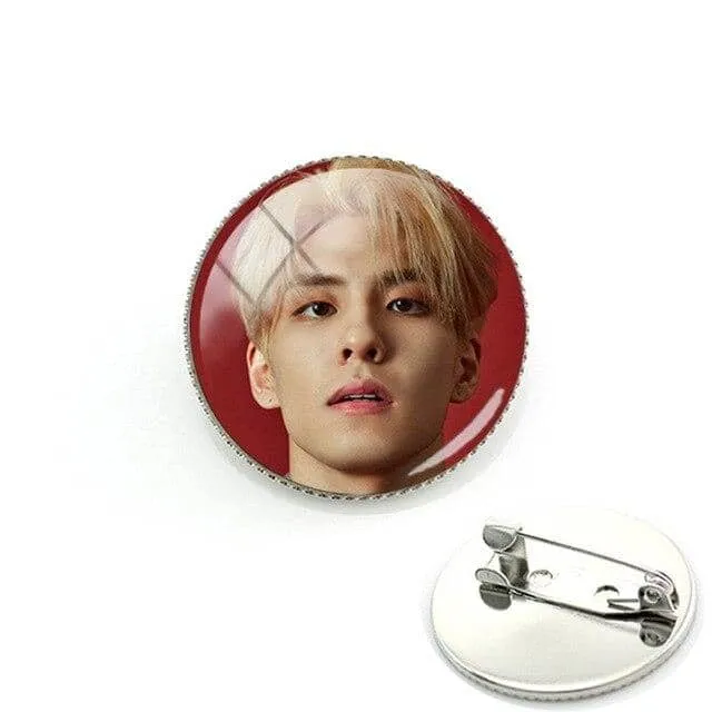 Korean Day6 Badges Brooch Remember Us Youth JAE SUNGJIN Photo Glass Cabochon Metal Pin Brooches Fans Gift DAY19