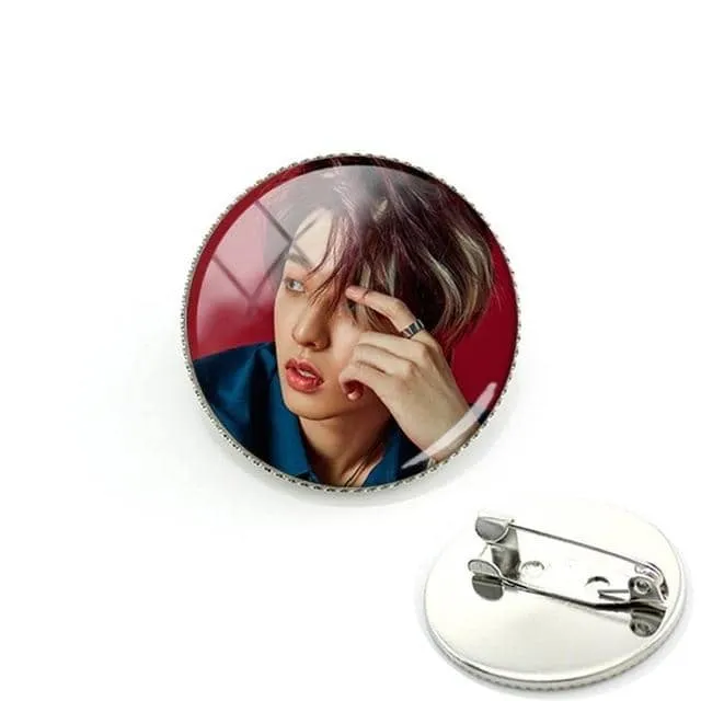 Korean Day6 Badges Brooch Remember Us Youth JAE SUNGJIN Photo Glass Cabochon Metal Pin Brooches Fans Gift DAY19