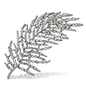 LO2920 - Flash Rose Gold White Metal Brooches with Top Grade Crystal  in Clear