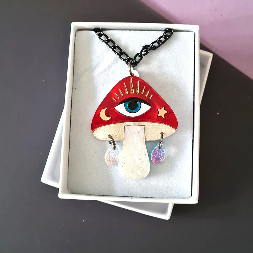 Magic Mushroom Pendant by Cherryloco Jewellery