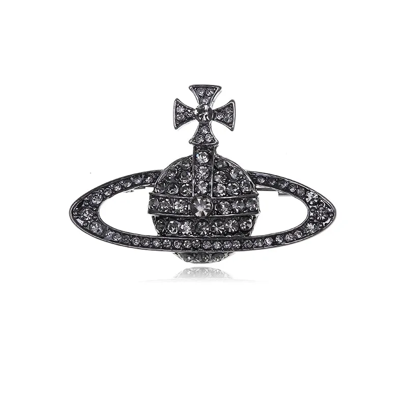 Modern Style Spacecraft Alloy Inlay Artificial Gemstones Unisex Brooches
