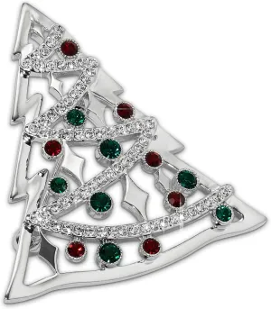 Nadri Santa Pin - Christmas Brooch Pins for Women, Xmas Brooches Set Festive Holiday Ornaments Party Gift Costume Jewelry Set