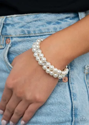 Paparazzi Bracelet ~ Downtown Debut - White