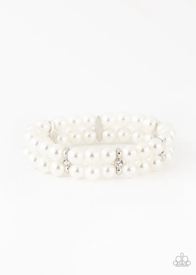Paparazzi Bracelet ~ Downtown Debut - White