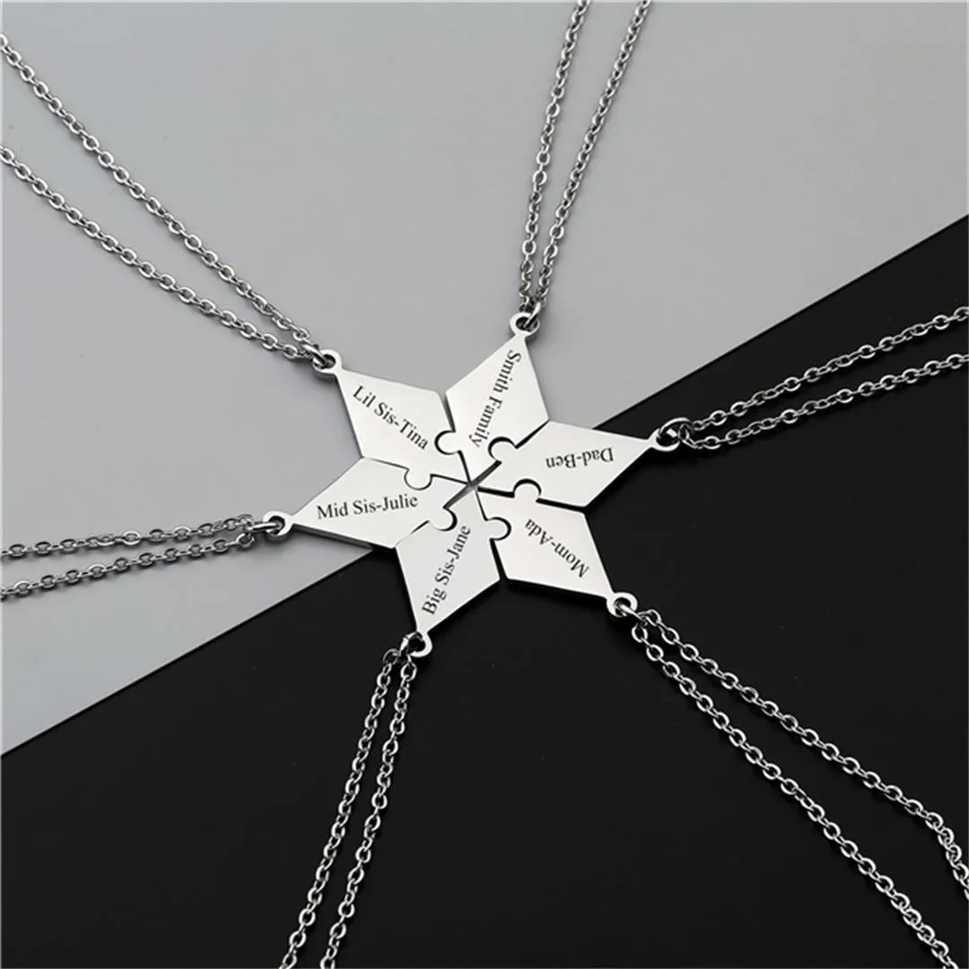 Personalized Friendship Necklaces for 6 | Jovivi