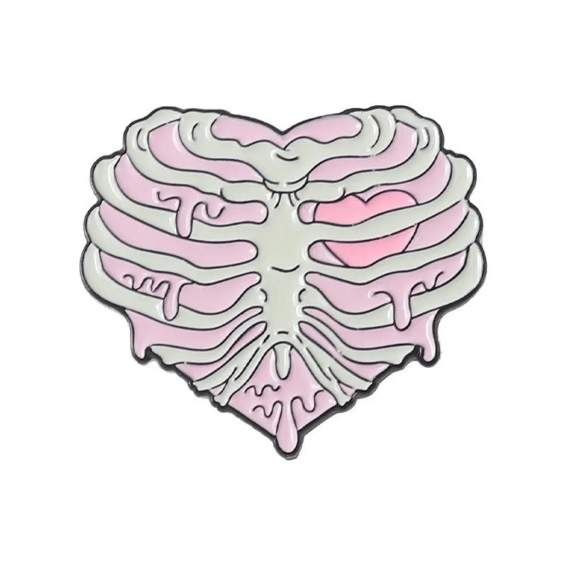 Punk Cowboy Style Modern Style Letter Heart Shape Skull Alloy Stamping Stoving Varnish Plating Kid's Couple Unisex Brooches