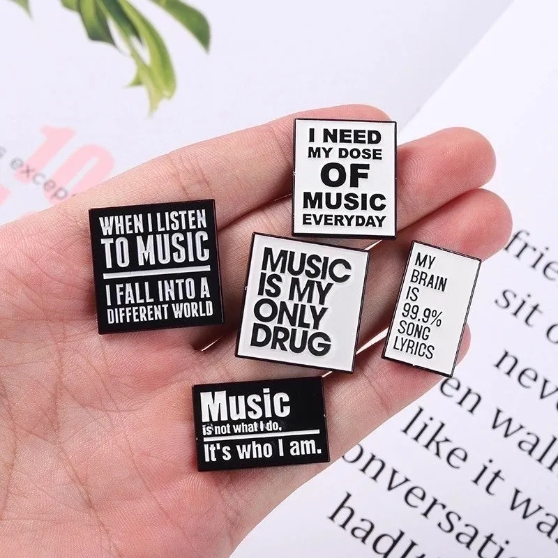 Punk Modern Style Letter Square Alloy Stamping Stoving Varnish Plating Unisex Brooches