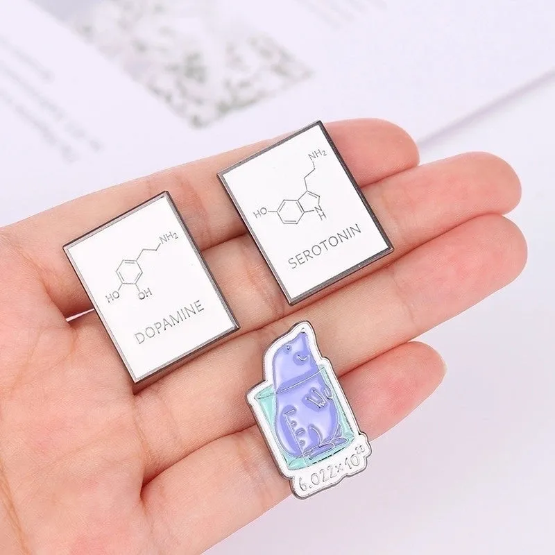 Punk Modern Style Letter Square Alloy Stamping Stoving Varnish Plating Unisex Brooches