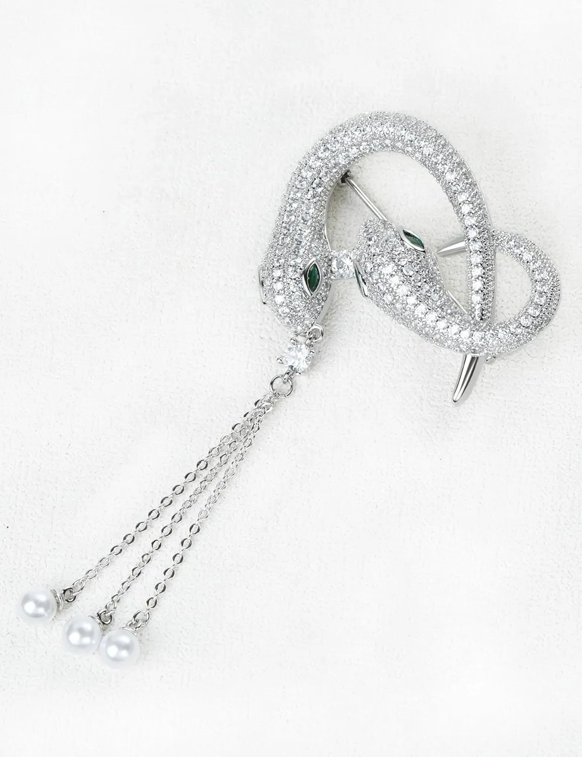 Retro Crystal Rhinestone Snake Brooch Pin Vintage Animal Insect Broach Costume Jewelry Brooches for Women and Men
