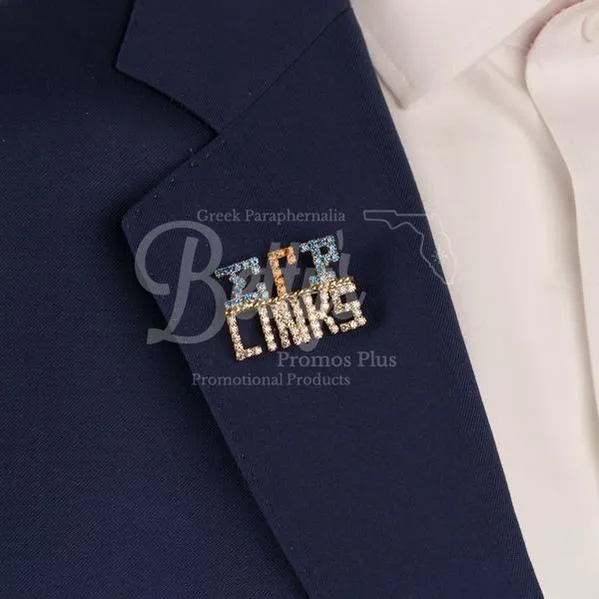 Sigma Gamma Rho ΣΓΡ/Links Rhinestone Pin